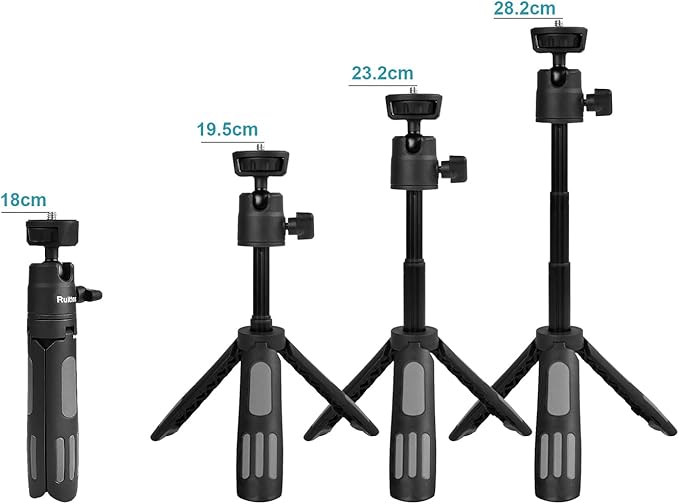 Ruittos Phone Tripod Stand and Selfie Stick for iPhone, Webcam, Desktop, Sony, Canon G7x Camera, Go Pro, Travel 11.5inch Tripod Compatible DJI osmo Pocket 3, 2 - Image 5