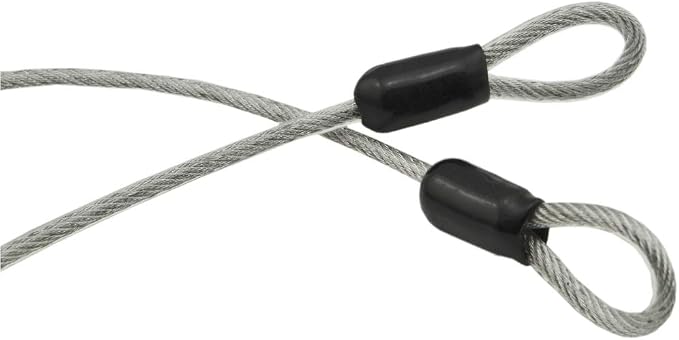 Lumintrail 3mm (1/8 Inch) Braided Steel Coated Security Cable Luggage Lock Safety Cable Wire Double Loop (30ft) - Image 6