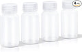 DEMORA 2 oz Small Plastic Bottles with Caps, Airtight Refillable Wide Mouth Travel Bottles for Toiletries, PP Food Grade Plastic Containers for Liquids Pill Sample Lab Reagent (Clear, 4 Pcs) by DEMORA