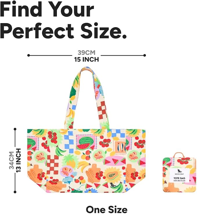 Dock & Bay Everyday Beach Tote Bag - Reusable Carrier Bag for Daily Use - Carries Up to 10kg - 100% Recycled Materials - Image 6