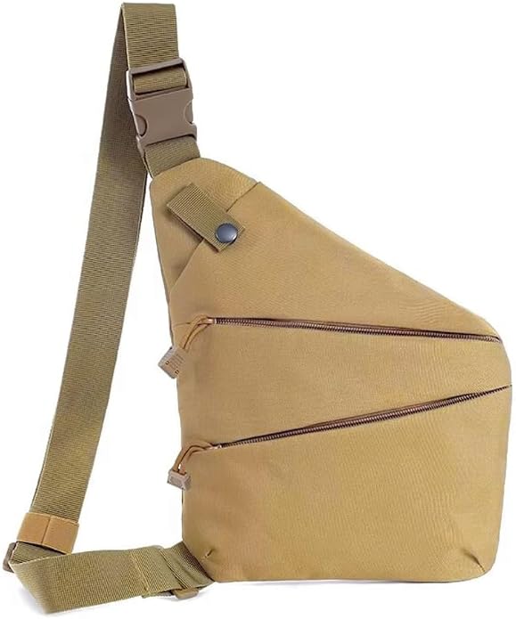 Anti-Theft Sling Bag Right Hand Cross Body Chest Bag Secure Zippers - Image 5