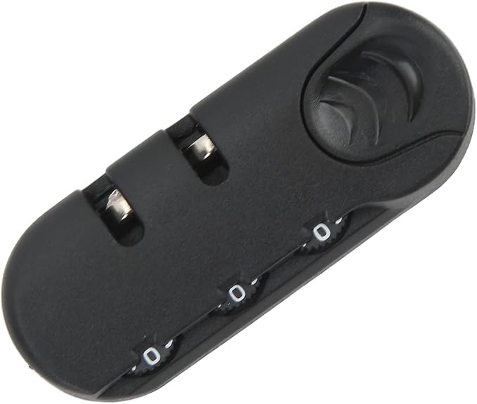 Zinc Alloy Luggage Lock - 3 Digit Suitcase Password Lock, Frosted Black Appearance for Travel - Image 8