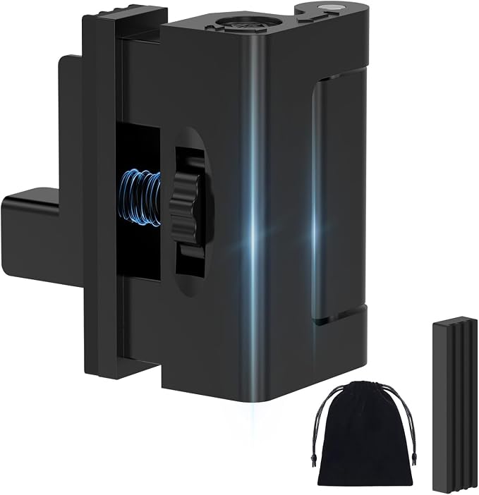 Portable Door Lock, Door Reinforcement Lock, Black-1PC | No Drilling Door Security Latch Stopper for Travel, Apartment and Hotel Room Doors, Adjustable Design, Withstands 800 lbs - Image 9