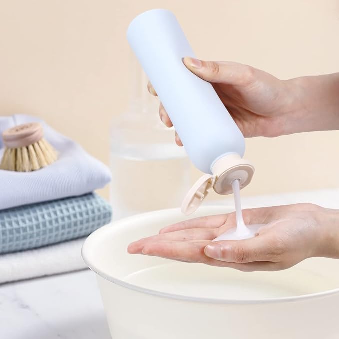 8.8 oz Travel Shampoo Bottles, Refillable Flip Cap Squeeze Bottles for Toiletries, Large Leakage-proof Travel Shampoo and Conditioner Bottles (Blue) - Image 3