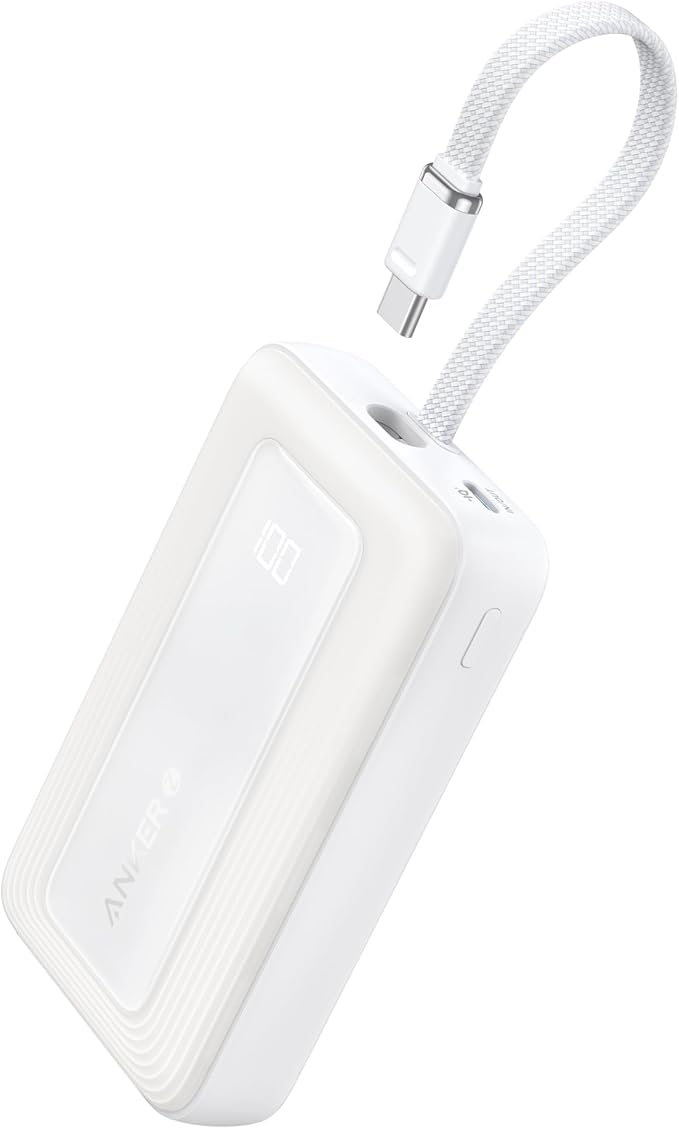Anker Zolo Power Bank,20,000mAh 30W Portable Charger with Built-in USB-C | High-Speed Portable Charger for iPhone 17 / 16 / 15 Series, Galaxy, and More by Unknown