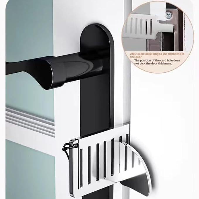 Door Stopper Hotel Portable Door Stopper Girls Safety – Top Door Anti-Wolf Blocking, Door Anti-Locking, Anti-Theft Home Alone Door Stopper - Image 9