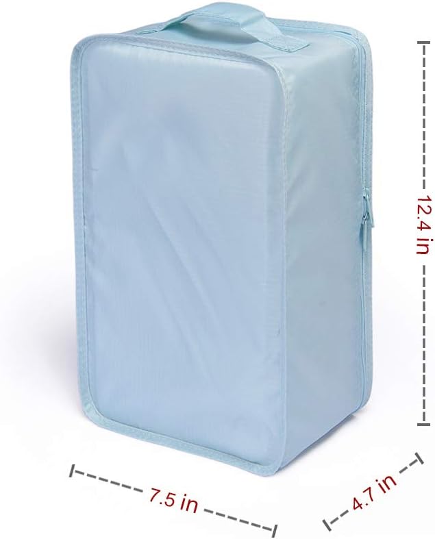 Travel Shoe Bags, Foldable Waterproof Shoe Pouches Organizer-Double Layer (2 Blue Shoe Bags) - Image 2