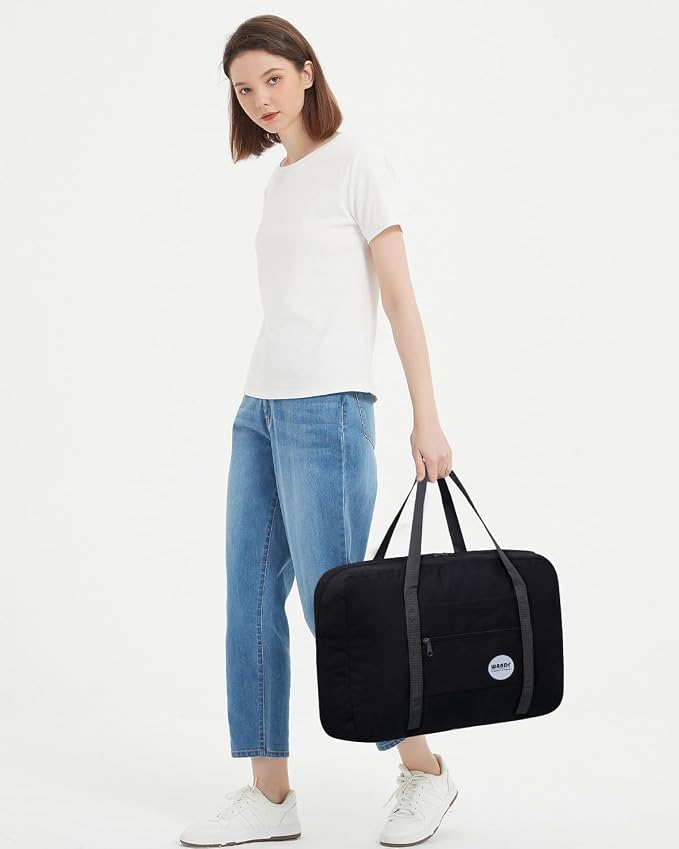 WANDF Personal Item Travel Bag, Carry On Duffle Bag Women | 18x14x8 inches, Airline Underseat Aprroved, Weekend Overnight Trips, Lightweight Packable - Image 7