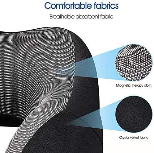 Airplane Travel Neck Pillow, 100% Memory Foam Ergonomic Neck Support, Airplanes Neck Pillow with Washable Cover Travel Essential for Flight & Office Include Eye Mask, Earplugs & Carry Bag (Black) - Image 9