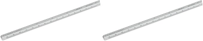 Alumicolor 3610-1 Aluminum Combination Pocket Scale, 6IN, Silver (Pack of 2) by Alumicolor