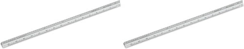 Alumicolor 3610-1 Aluminum Combination Pocket Scale, 6IN, Silver (Pack of 2) by Alumicolor