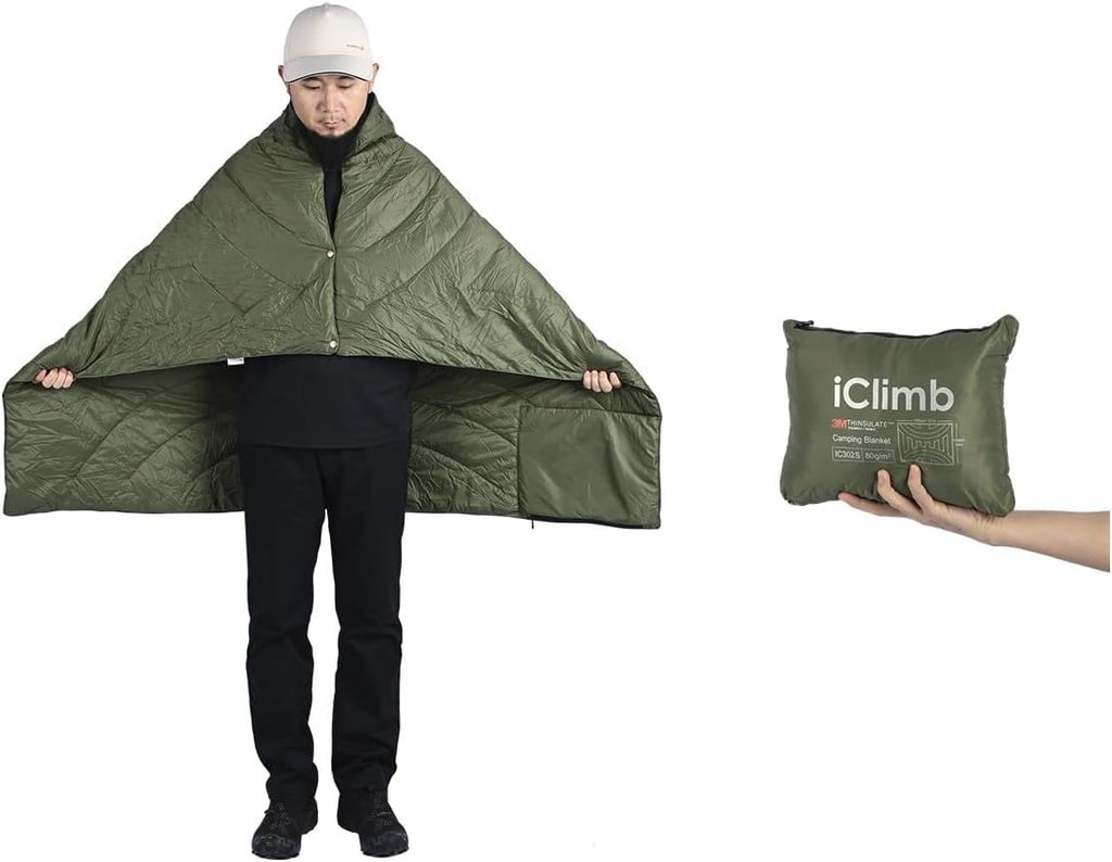 3M Thinsulate Insulation Warm Camping Blanket Ultralight Compact by iClimb