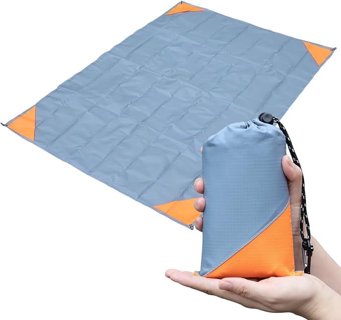 Orga'Neat Pocket Picnic Blanket, Compact Lightweight Tarp for Camping | Foldable, Easy to Carry, Water Resistant Sandproof Washable Quick Dry Mat for Beach, Festival, Travel, Outdoor Recreation by OrgaNeat