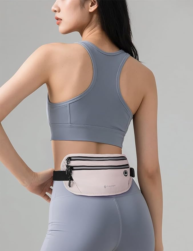Slim Running Belt for Women Men Runners Fanny Packs With Phone Holder Hidden Pockets Exercise Waist Bag for Marathon Workout - Image 2
