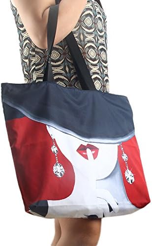 Beach Tote Bags Travel Totes Bag Shopping Zippered Tote for Women Foldable Waterproof Overnight Handbag - Image 8