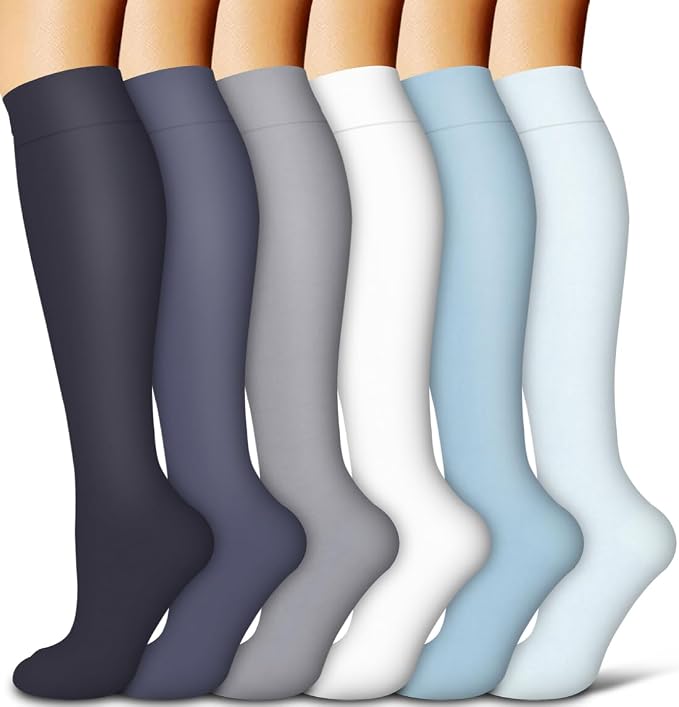 COOLOVER Copper Compression Socks for Women and Men(6 Pairs)-Best Support for Running, Athletic, Travel by COOLOVER