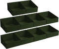 DIMJ Closet Storage Bins 10 Pack - Fabric Storage Baskets for Shelves, Collapsible Clothes Organizer with Handles, Trapezoid Shelf Organization Storage Cubes for Purse, Toys, Books, Towel, Clothes by DiMJ