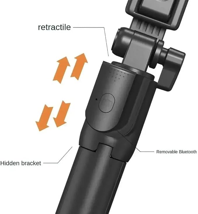 PINHEN Phone Tripod & Selfie Stick,3 in 1 Extendable 360° Rotation Tripod Stand with Detachable Wireless Remote Portable Smart Phone Holder Compatible with iPhone Android Sansung - Image 5