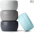 TakeToday Travel Containers for Toiletries, 2oz, 4 Pack, Apricot | Air Travel Leak-Proof, TSA Approved, Silicone Jars with Lid, for Cosmetics & Toiletries by TAKETODAY