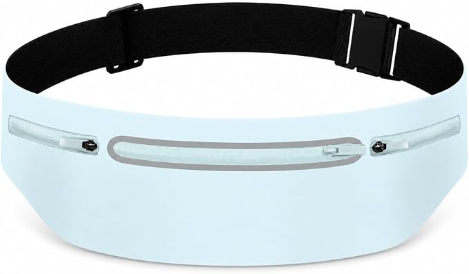 Slim No-Bounce Running Belt - Waterproof Exercise Waist Pack for Marathons, Hiking & Dog Walking - Hidden Travel Money Belt for Phones by Unknown
