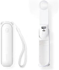 JISULIFE 3 IN 1 Portable Fan with Power Bank & Flashlight Featured | 19H Max Cooling, USB Rechargeable, Pocket-Sized Handheld Fan for Travel, Cruise, Concerts, Makeup, Summer Gifts for Women by LivechillStaycool