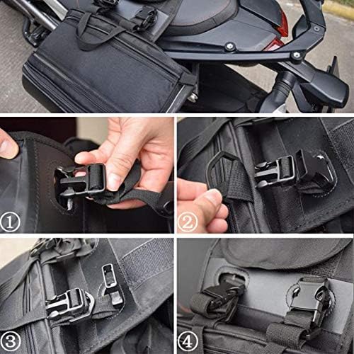 Motorcycle Saddlebags, Expandable Large Capacity Side Bags with Rain covers | Universal Detachable Saddle Bags with Reinforced Straps, Motorcycle Luggage Bag, Accessories Storage Bags, Seat Bag - Image 6