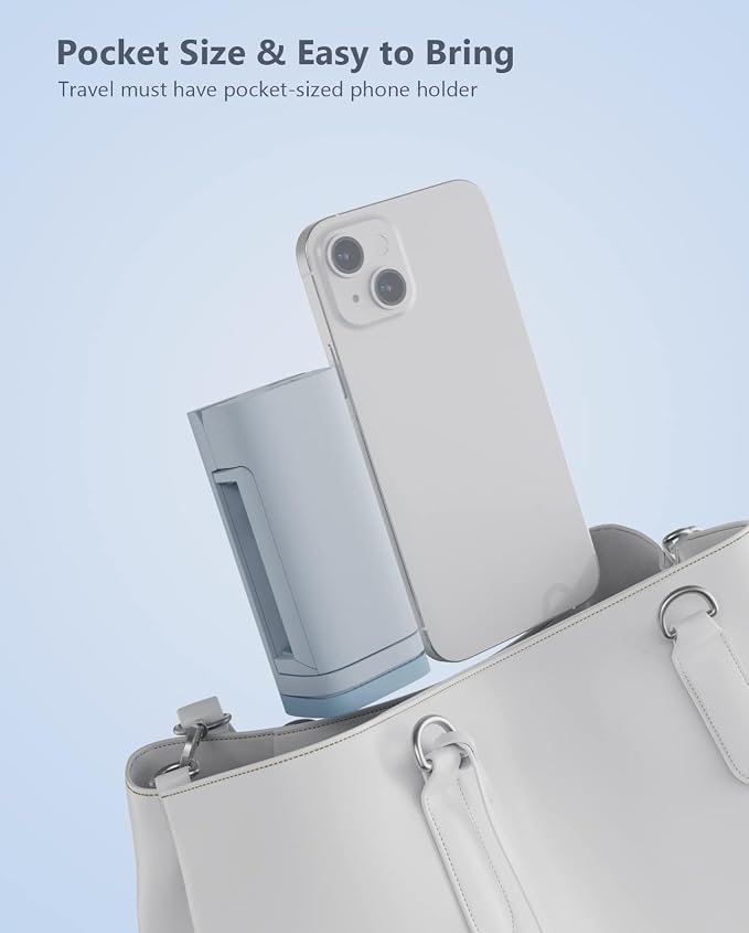 MiiKARE Airplane Phone Holder Mount, Plane Travel Essentials, Blue | Universal Hands-free Phone Holer with 360° Rotation for Flying, Accessory Travel Must Haves Phone Stand for Desk, Tray Table - Image 6