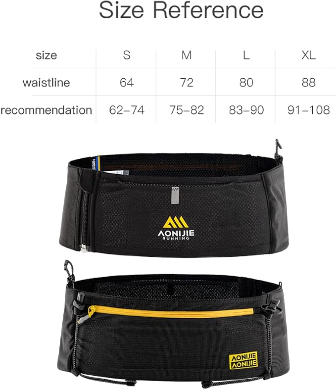 ICE FLAME Running Belt, Fitness and Running Fanny Pack for Women and Men, Waist Band Pack for Phone Keys Money, Moisture Wicking Storage Belt - Image 3