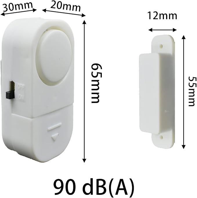 6 Pack Wireless Security Window/Door Alarm, Magnetic Sensor Door Window Burglar Alert Alarm Pool Alarms Super Loud for Home, Garage, Apartment, Dorm, RV and Office(Include Batteries)… - Image 6