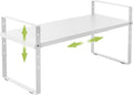 Across-Star Expandable Cabinet Shelf Organizer Rack, Stackable Kitchen Counter Storage Shelves Stand, Adjustable Height Pantry Shelf Spice Rack by Acorss-Star