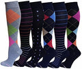 Dr Motion Differenttouch 6 Pairs Pack Women Graduated Compression Knee High Socks by Dr.+Motion