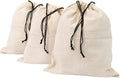 Shoe Bags for Travel Packing - Drawstring Sneaker Travel Bags - Cotton Cloth Shoe Dust Bags for Storage & Luggage - Washable Dust Cover Bags for Boots and Dress Shoes (3 Medium: 19"x15") by OrganicCottonMart