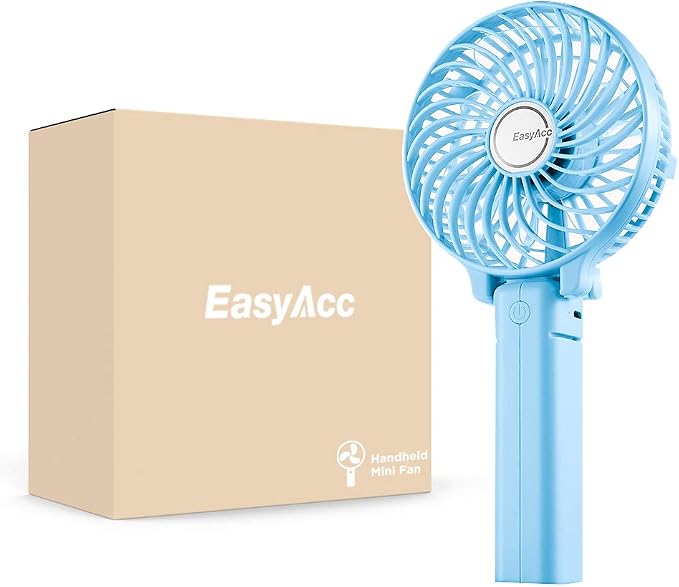 EasyAcc Mini Handheld Fan, Personal Cooling Fan Folding USB Desk Fan Small Portable Table Fan for Travel Camping Outdoors Office Home - Blue… - Image 8