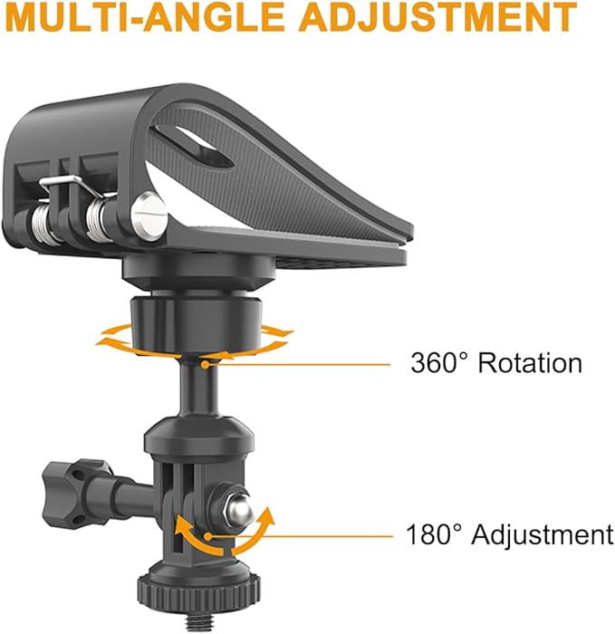 Pocket 3 Car Mount, 360° Adjustable Car Sun Visor Mount Compatible with Insta360 X5 X4 X3, GoPro Hero 13 12 11 10 9 8 7 6 5 Black, DJI Osmo Pocket 3 Action 5 pro/4/3, AKASO and More Action Cameras - Image 4