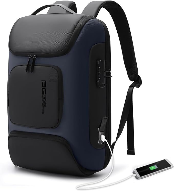 BANGE Anti Theft Backpack,Slim Laptop Backpacks Fit for 15.6 INCH，Business Backpack with USB Charging Port,Men Travel Backpack for Men and Women by BANGE
