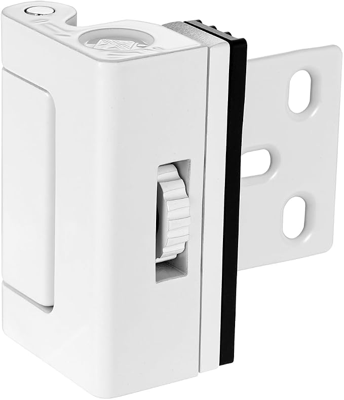White Adjustable Home Security Door Reinforcement Lock | Child proof Safety Door Latches,Security Device for Enhanced Safety,for Home,Hotels,Apartments Prevents Unauthorized Entry - Image 8