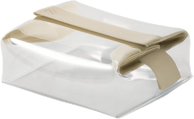 Cadence Parcel - Clear Travel Kit with Zipperless Magnetic Closure - Pebble, Medium - Durable, Leak-Resistant and TSA Approved Toiletry Bag - Modular Organization - Recycled TPU (1 Qt) by KeepYourCadence