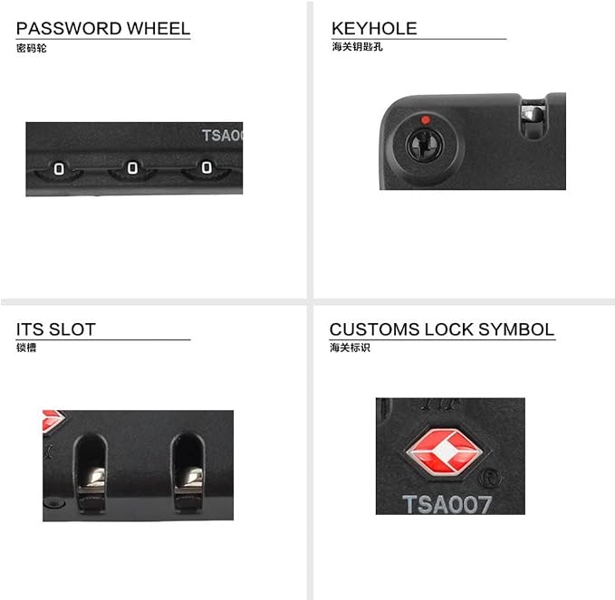 5Pcs Original American TSA007 Password Lock Zipper Suitcase Bag Fixed Customs Lock Luggage Cases Trunk - Image 7