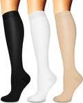 SunFeeling Compression Socks for Women & Men Circulation (3 Pairs) - Best Support for Athletic Running Nurses Recovery Travel by SunFeeling