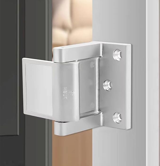Door Lock Reinforcer Privacy Door Latch for，Hotel Security Door Lock ，Privacy Door Latch for in-Swinging Doors Extra High Home Door Security Lock (4 Pack) - Image 3