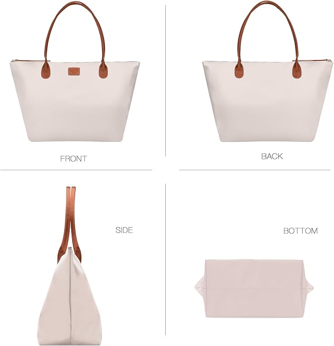 GAYI URBAN Nylon Tote Bag for Women, Large Foldable Weekend Hobo Purses for Women, Shoulder Tote Handbags with Zipper | Nylon - Image 3
