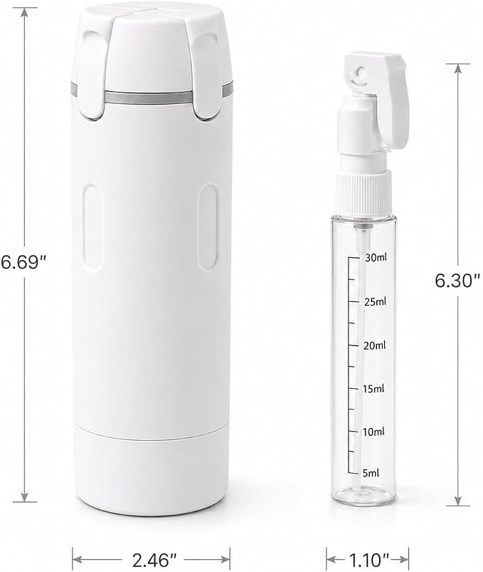 4-in-1 Detachable Travel Dispenser Bottles Set Foldable Pump Leak-Proof, Carry-On Compliant 30ml/1OZ Refillable Containers for Shampoo Lotion Body Wash with Protective Case - Image 6
