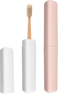 uxcell 2Pcs Travel Toothbrush Case, 8.27 x 1.38 Portable Travel Toothbrush Holder, Plastic Toothpaste Container for Bathroom, Gym, Business Trip, Camping, Beige/Pink by uxcell