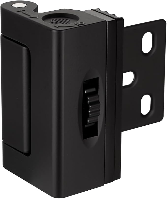Black Adjustable Home Security Door Reinforcement Lock | Child proof Safety Door Latches,Security Device for Enhanced Safety,for Home,Hotels,Apartments Prevents Unauthorized Entry - Image 8