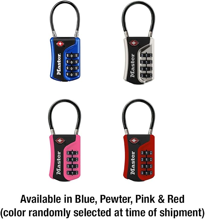 Master Lock 4697D Set Your Own Combination TSA Approved Luggage Lock, 1 Pack, Colors May Vary - Image 3