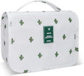 Portable Hanging Toiletry Bag for Travel,Small Multifunctional Makeup Cosmetic Bag for Women,Waterproof Travel Toiletries Organizer,Shower Bathroom Pouch with Hook for Gym,Camping - White Cactus by Unknown