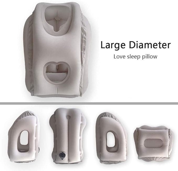 Inflatable Travel Pillows for Airplane, Blow Up Neck Pillow for Sleeping, Airplane Travel Essentials for Long Flight Support Head, Neck and Lumbar, Used for Car/Bus/Train/Office Rest, Adults Kids - Image 9
