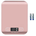 Digital Shipping Scale,Stainless Steel Panel, Accurate Portable Postal Scale for Packages, Small Business,Kitchen, Food, Handmade, Liquids, and Boutique (Rose Gold Battery(5kg/1g)) by Selegere