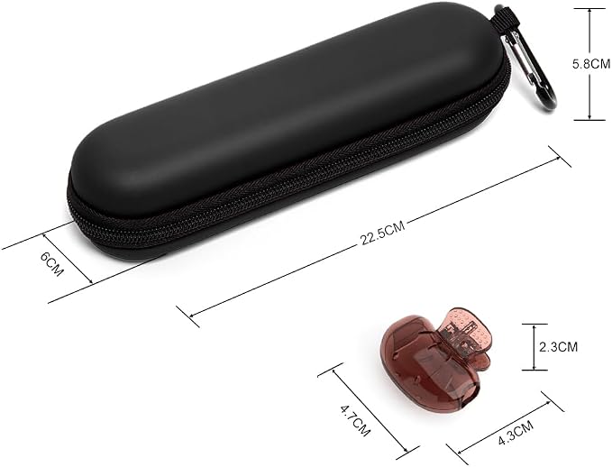 Nincha Electric Toothbrush Travel Case Compatible with Oral-B/Philips Sonicare/Colgate/Reach, and Most Electric Toothbrush, Includes 2 Universal Toothbrush Covers (Black Case + Brown Covers) - Image 2