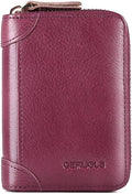Card Bag Cowhide Wallet Men Coin Purse RFID Blocking Card Case Portable Card Holder Coin Bag Pouch with 12/20/30/45 Card Slots Purple B by PORRASSO